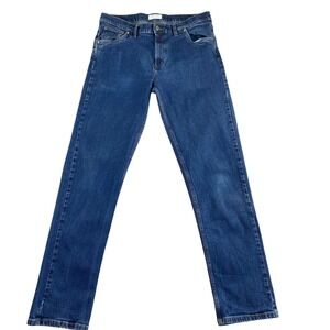 Cotton & Co Mens Dark Wash‎ Straight Leg Denim Jeans W34 L34